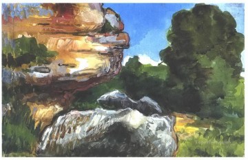 rock Oil Painting - Rocks Paul Cezanne